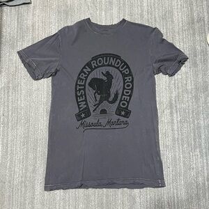 Western Rodeo Graphic Tee - Charcoal